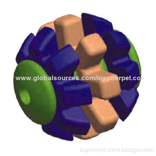 Rubber Chew Thorn Wheel Ball, Perfect for Normal Chewers